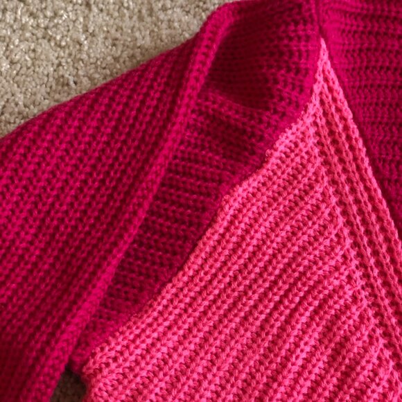 NWOT Shein ColorBlock Long-Sleeve Oversize Knit Sweater Top - Picture 4 of 9